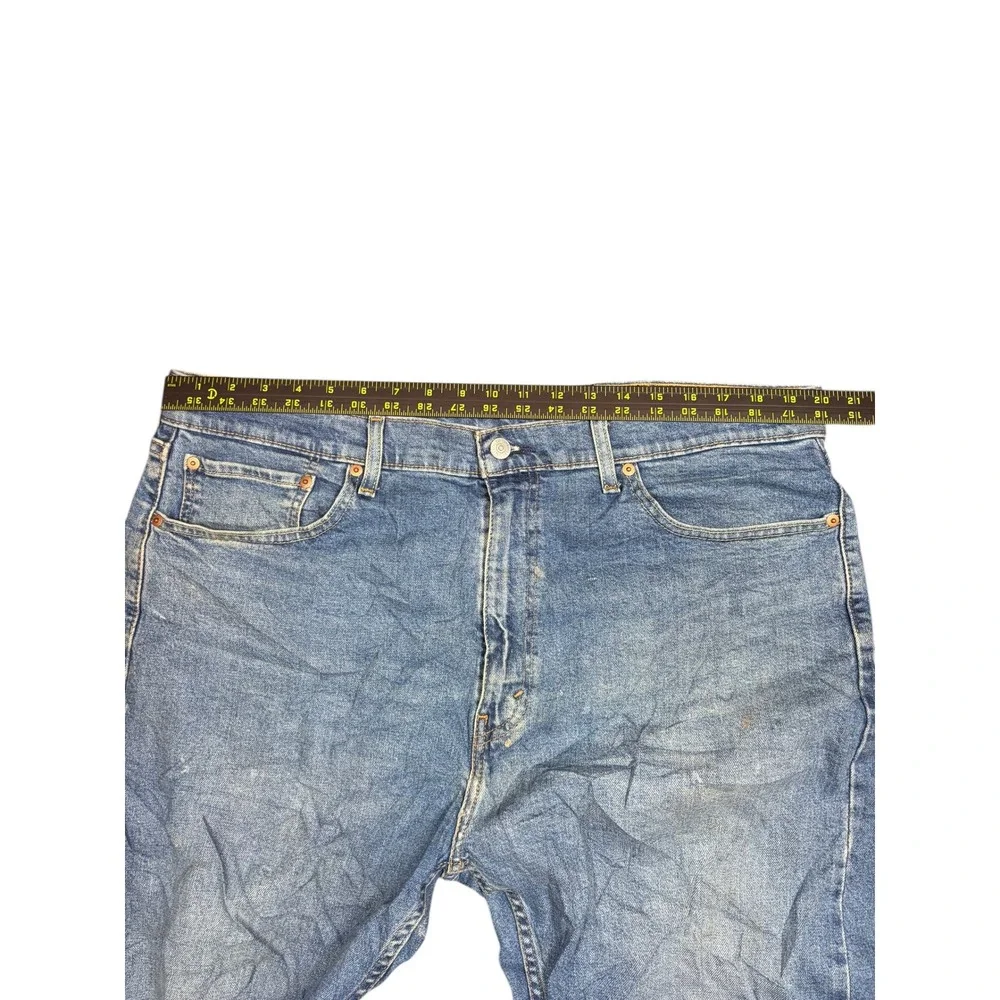 Levis‎ 505 Regular Fit Straight Leg Blue Denim Jeans Mens W40 L32 Medium Wash